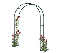 Robusto arco per pergola da giardino in metallo per piante rampicanti, telaio di supporto decorativo per esterni, pergolato da patio, verde, dimensioni: 180 x 220 cm, perfetto per la decorazione del
