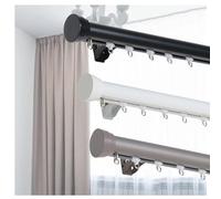 Robusto bastone per tenda regolabile 100 600 cm in alluminio per divisorio con fissaggi 260 cm 2 x 130 cm perfetto per la decorazione della casa