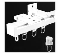 Robusto Binari Per Tende Soffitto Bastone Per Tenda Da Doccia Bastoni Per Tende In Metallo Montaggio A Parete con Kit Completo Installazione Facile per Divisorio(Bianco,220cm/7.2ft(2 * 110cm))