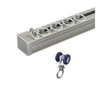 Robusto binario per tenda - asta montata a soffitto per tende tende tende e divisori, facile da tagliare e installare, colore champagne 3,6 m/3 x 120 cm