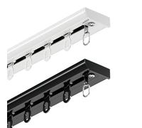 Robusto binario per tenda in alluminio, guida singola, montaggio a soffitto, ideale per la privacy e la decorazione della casa, 1,2 m, colore bianco, perfetto per soggiorno e camera da letto
