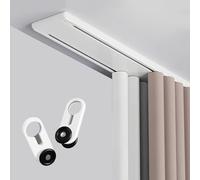 Robusto binario per tende a doppia fila, silenzioso montaggio a soffitto, divisorio per soggiorno, camera da letto, ospedale, camper, facile installazione, soluzione durevole e versatile