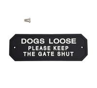 Robusto cartello per cancello da giardino con fori preforati, accessorio per avviso allentato per cani, per casa, cortile o consapevolezza aziendale, bordo flessibile in silicone