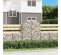 Robusto cestello per gabbioni in ferro zincato spessore filo 3,5 mm, arco-gabbione come barriera da giardino, protezione acustica per terrazza e cortile