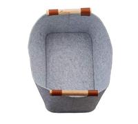 Robusto cestino in feltro per la conservazione del legno, elegante grigio feltro efficiente contenitore per legna da ardere per la casa e l'esterno caminetti legna