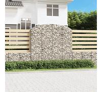 Robusto cestino per gabbioni in ferro zincato da 3,5 mm, barriera decorativa da giardino con isolamento acustico, ganci per gabbioni rinforzati per pietre e ghiaia, resistente parete per gabbioni