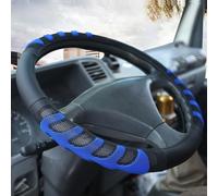 Robusto coprivolante in pelle e gomma per conducenti di autobus e camion, migliora la presa e l'estetica degli interni del veicolo (40 cm)