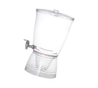 Robusto dispenser per bevande in acrilico trasparente da 10 litri con coperchio rimovibile e sezione per ghiaccio, adatto per bevande calde o fredde Dispenser per bevande portatile