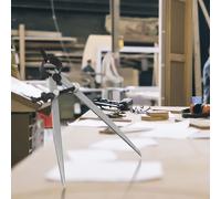 Robusto Divisore in Acciaio con Ala in Pelle per Misura Precisa Lunghezza 150mm/