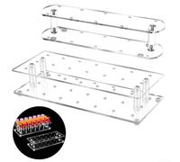 Robusto espositore per lecca-lecca con 21 fori e design acrilico a doppio strato, stabilità e sicurezza in diverse feste (21 fori)