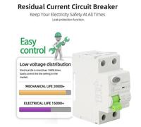 Robusto interruttore di tipo B RCD DC elettrico 2P 63A 30 mA per rilevamento gua