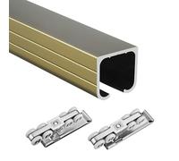 Robusto kit di ferramenta scorrevole per porte di cortili (1,1 m) per porte di armadi e terrazze, include ruote (4, 6, 8), lunghezza 2,1 m, facile installazione, design durevole