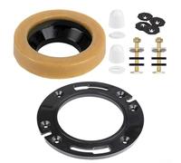 Robusto kit di installazione WC con cera sigillata per anello e viti di fissaggio per prestazioni di lunga durata (nero)