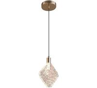 Robusto lampadario a LEDElier Gold Metal Appednare Luce con Modello d'Acqua K9 Crystal Shade, Creative Square Light Suspension Suspension S 3 Color Drop Lights