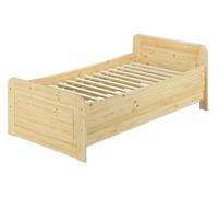 Robusto letto anche PER ANZIANI alti 100x220 Pino con doghe rigide 60.42-10-220