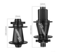 Robusto ma leggero, il mozzo per bici a 32 fori combina un design in fibra di carbonio con funzioni di sgancio rapido (QR nero)