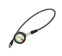 Robusto manometro per immersioni subacquee con tubo in fibra di carbonio ad alta stabilità e letture della pressione senza sforzo (65 cm)