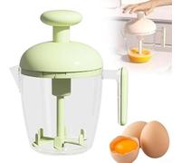 Robusto miscelatore rotante a pressione manuale per frullare e mescolare costantemente nella preparazione quotidiana degli alimenti (verde)