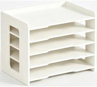 Robusto Organizer Verticale a 15 Ripiani, Portadocumenti da Scrivania in Formato A4, Resistente Scaffale per L'Organizzazione della Carta in Ufficio(4-B)