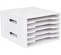 Robusto Organizer Verticale a 15 Ripiani, Portadocumenti da Scrivania in Formato A4, Resistente Scaffale per L'Organizzazione della Carta in Ufficio(6-C)