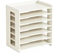Robusto Organizer Verticale a 15 Ripiani, Portadocumenti da Scrivania in Formato A4, Resistente Scaffale per L'Organizzazione della Carta in Ufficio(7-B)