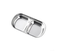 Robusto piatto per salse in acciaio inossidabile 201 per grigliare e immergere le attività, fornendo varianti da singolo a quattro scomparti per un'efficiente organizzazione delle salse (argento B)