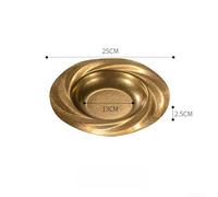 Robusto piatto rotondo in acciaio inox per Cyclone, piatto dal design retrò costruito per resistere all'uso regolare e alla pulizia (25 cm oro)