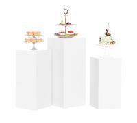 Robusto piedistallo espositivo Quadrato - Versatile per Decorazioni Nuziali, mostre d'Arte, esposizioni al Dettaglio, Metti in Mostra i Tuoi tesori con Stile e stabilità