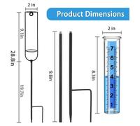 Robusto pluviometro per prato misuratore acqua piovana lunga durata e affidabile