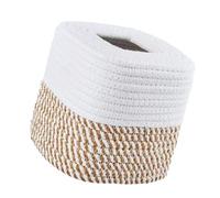 Robusto porta fazzoletti in corda cotone Custodia multiuso forma quadrata Scatola per fazzoletti quadrati in corda cotone