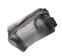 Robusto portamonete in nylon con design liscio con cerniera portatile per un facile accesso e organizzazione, borsa a rete trasparente, Grigio chiaro, Taglia unica