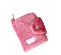 Robusto portamonete in peluche, design morbido e portatile, per uso quotidiano, accessorio per donne e ragazze alla moda, Rosso rosato