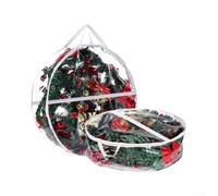 Robusto PVC Vacanze Storage Bags 2 Pezzi Design Trasparente | Due borse spaziose, lunghezze 61 cm e 72 cm, PVC trasparente, chiusura con cerniera, ideali per l'organizzazione di