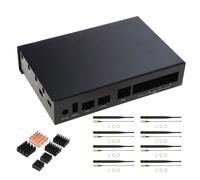 Robusto Recinzione In Alluminio Per Banana PiR3 Scheda di Sviluppo Router Board Migliorato Scatola di Raffreddamento Caso 8 Antenne Dissipatore di Calore