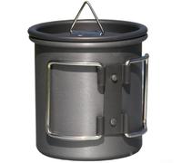 Robusto recipiente in alluminio per escursionisti e campeggiatori alla ricerca di una soluzione compatta riutilizzabile in natura (300 ml)