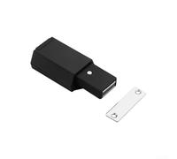 Robusto rimbalzo per porta in lega di zinco, processo di installazione senza cuciture per interni moderni (nero)