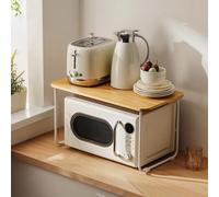 Robusto ripiano da Cucina, Supporto per microonde Durevole con superfici Lisce, Facile da Pulire, Perfetto per l'organizzazione del Soggiorno e della Cucina, Design salvaspazio
