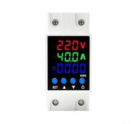 Robusto salva-spazio 63A Digital Voltage Current Protector Display in tempo reale Design di riconnessione automatica per la protezione da sovraccarico di sovratensione del circuito domestico da