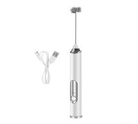 Robusto sbattitore elettrico per uova con frusta in acciaio inossidabile 304 per una miscelazione affidabile in cucine domestiche e commerciali (bianco)