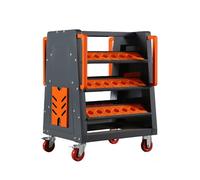 Robusto scaffale organizer per attrezzi per una conservazione efficiente con ruote girevoli, perfetto per magazzini, fabbriche e officine per massimizzare lo spazio e la mobilità