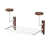 Robusto scaffale per copricapo in alluminio e legno per un montaggio sicuro a parete e un efficiente utilizzo dello spazio a casa o in garage per caschi