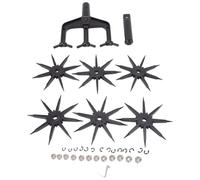 Robusto scarificatore e coltivatore rotante da giardino con design ergonomico, strumento di allentamento per giardini domestici e prati, attrezzature da giardino domestico
