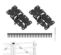 Robusto set di ganci per cancello in legno, chiusura automatica e | Heavy Duty Gate Hinges | cerniera per recinzione, cerniera regolabile in acciaio inox con chiusura auto