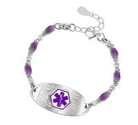 Robusto simbolo regolabile in rame con zircone per la consapevolezza della salute e confortevole regolabile, Misura unica, come descritto