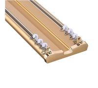 Robusto sistema di aste per tende a doppio binario con doppia puleggia per divisorio, 4 m, colore: bianco, perfetto per il soggiorno e la camera da letto