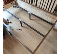 Robusto sistema di supporto per telaio del letto con 3 binari trasversali e 3 gambe di supporto centrale regolabili per un migliore supporto del materasso e rinforzo del telaio