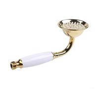 Robusto soffione doccia con design testato nel tempo e getto a pioggia efficiente in acqua, finitura dorata (oro)