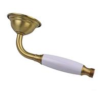 Robusto soffione doccia con design testato nel tempo e getto a pioggia efficiente in finitura oro (anticato)