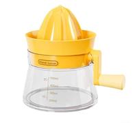 Robusto spremiagrumi manuale con meccanismo a ingranaggi e filtro in acciaio inox per estrarre il succo dagli agrumi in modo efficiente senza eccesso di polpa (giallo)