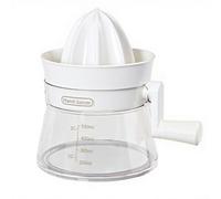 Robusto spremiagrumi manuale con meccanismo a ingranaggi e filtro in acciaio inox per estrarre il succo dagli agrumi in modo efficiente senza eccesso di polpa (bianco)